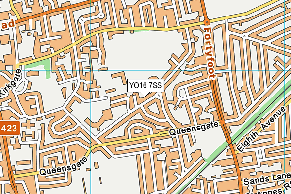 YO16 7SS map - OS VectorMap District (Ordnance Survey)