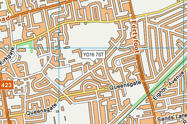 YO16 7ST map - OS VectorMap District (Ordnance Survey)