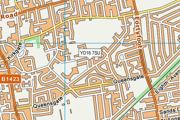 YO16 7SU map - OS VectorMap District (Ordnance Survey)