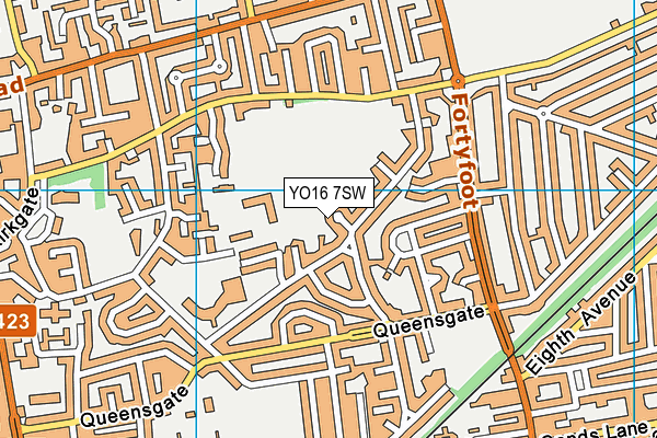 YO16 7SW map - OS VectorMap District (Ordnance Survey)