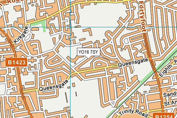 YO16 7SY map - OS VectorMap District (Ordnance Survey)