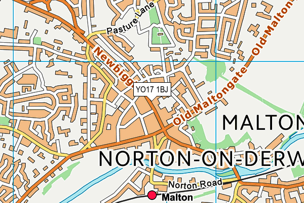 YO17 1BJ map - OS VectorMap District (Ordnance Survey)