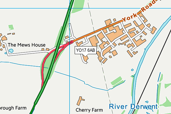 YO17 6AB map - OS VectorMap District (Ordnance Survey)