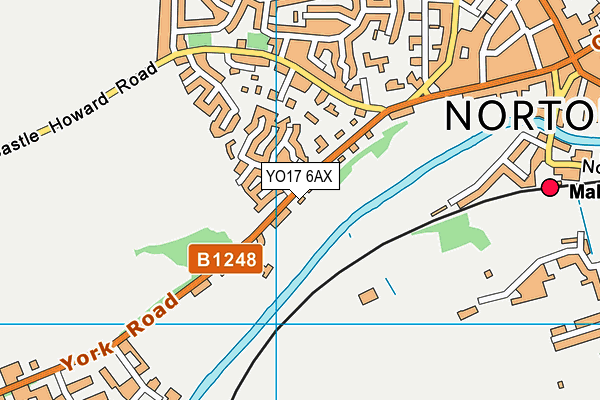 YO17 6AX map - OS VectorMap District (Ordnance Survey)