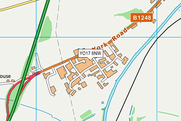 YO17 6NW map - OS VectorMap District (Ordnance Survey)