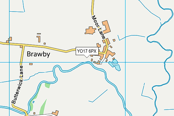 YO17 6PX map - OS VectorMap District (Ordnance Survey)