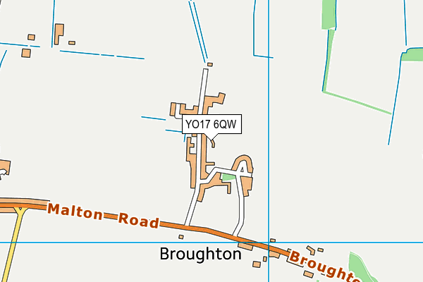 YO17 6QW map - OS VectorMap District (Ordnance Survey)