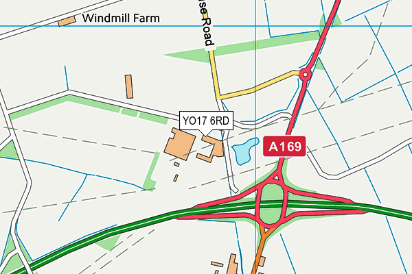 YO17 6RD map - OS VectorMap District (Ordnance Survey)