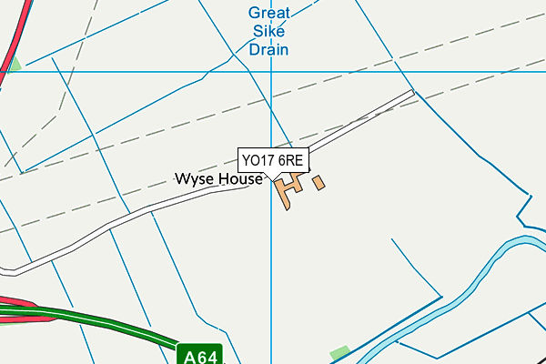 YO17 6RE map - OS VectorMap District (Ordnance Survey)