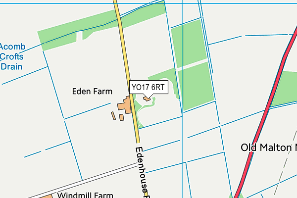 YO17 6RT map - OS VectorMap District (Ordnance Survey)