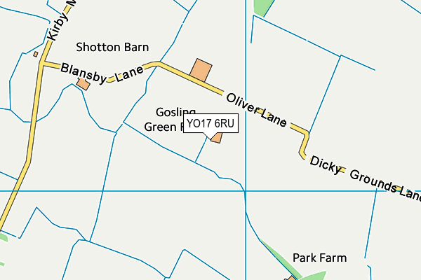 YO17 6RU map - OS VectorMap District (Ordnance Survey)