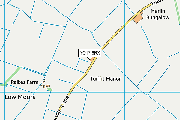 YO17 6RX map - OS VectorMap District (Ordnance Survey)