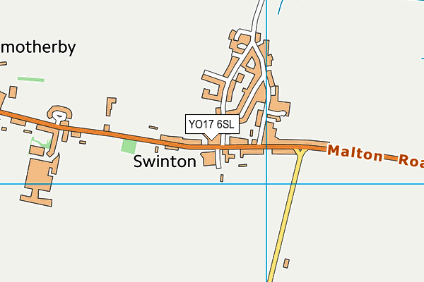 Swinton Reading Rooms And Community Hall map (YO17 6SL) - OS VectorMap District (Ordnance Survey)