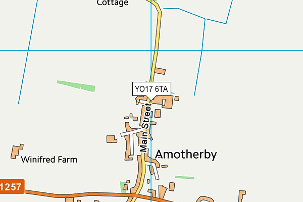 YO17 6TA map - OS VectorMap District (Ordnance Survey)