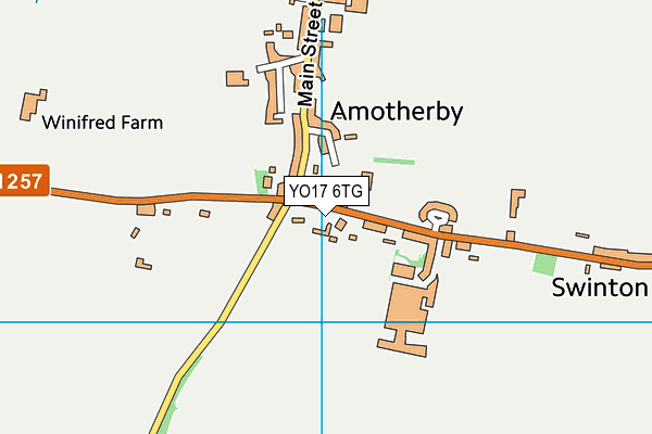 The Parish Hall At Amotherby map (YO17 6TG) - OS VectorMap District (Ordnance Survey)
