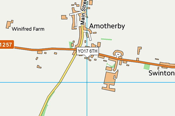 YO17 6TH map - OS VectorMap District (Ordnance Survey)