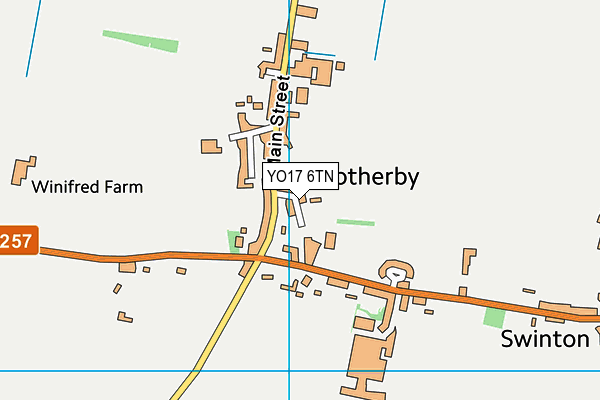 YO17 6TN map - OS VectorMap District (Ordnance Survey)