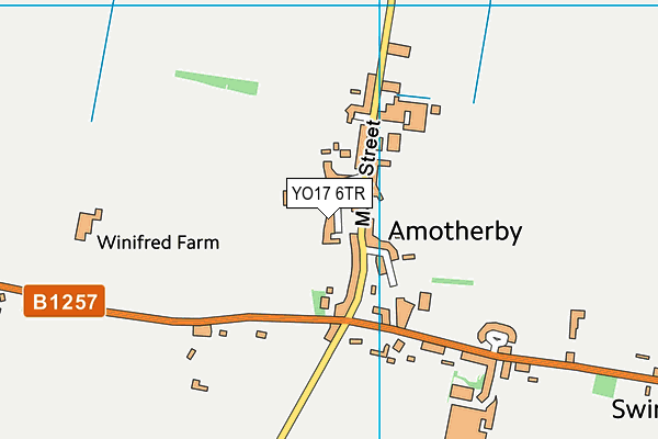 YO17 6TR map - OS VectorMap District (Ordnance Survey)