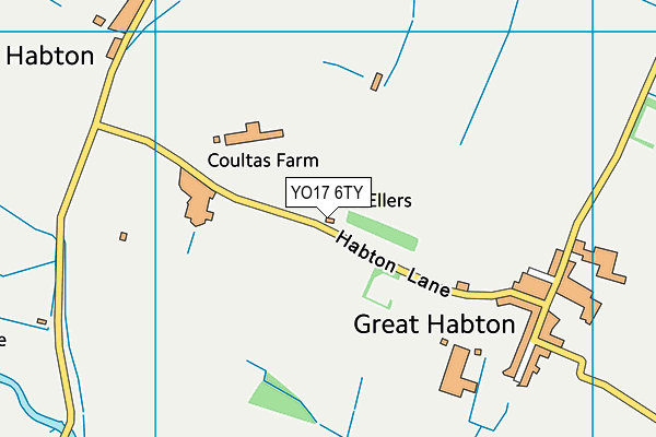 Great Habton Cricket Club map (YO17 6TY) - OS VectorMap District (Ordnance Survey)