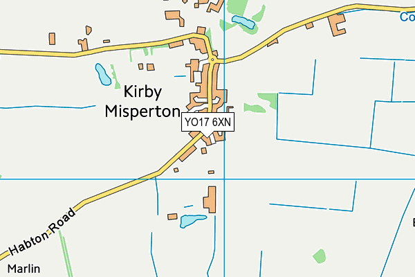 YO17 6XN map - OS VectorMap District (Ordnance Survey)