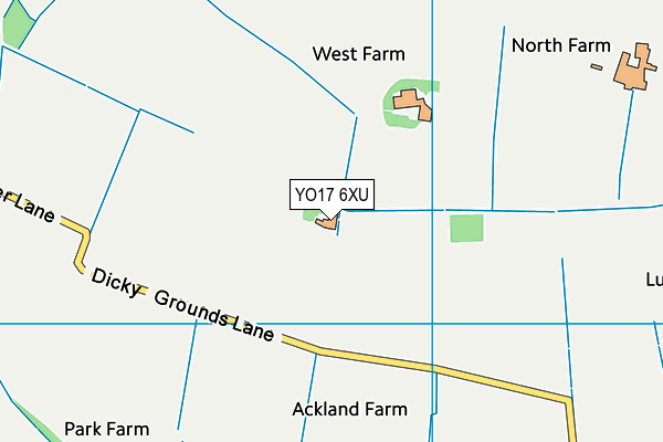 YO17 6XU map - OS VectorMap District (Ordnance Survey)