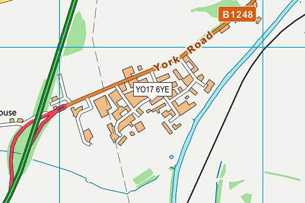 YO17 6YE map - OS VectorMap District (Ordnance Survey)