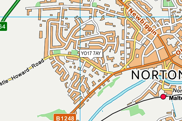 YO17 7AY map - OS VectorMap District (Ordnance Survey)