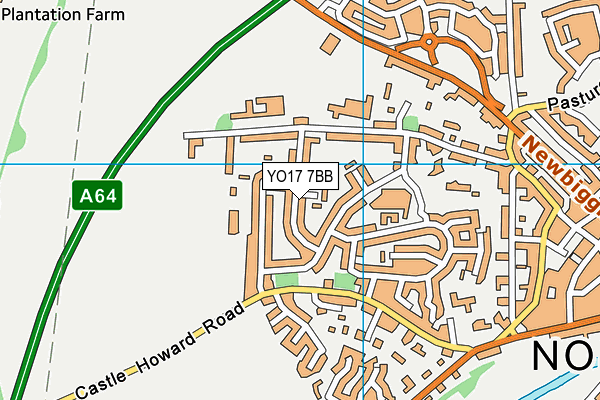 YO17 7BB map - OS VectorMap District (Ordnance Survey)