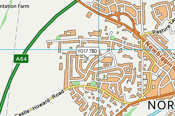 YO17 7BD map - OS VectorMap District (Ordnance Survey)