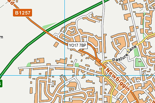 YO17 7BP map - OS VectorMap District (Ordnance Survey)