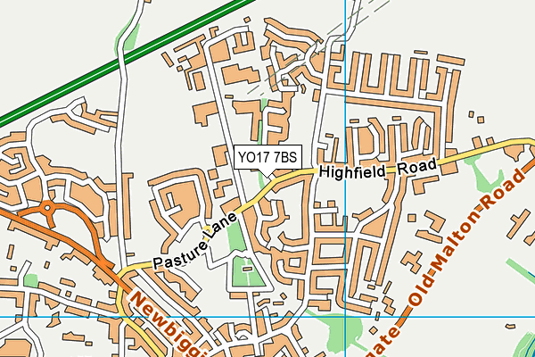YO17 7BS map - OS VectorMap District (Ordnance Survey)