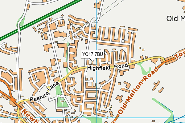 YO17 7BU map - OS VectorMap District (Ordnance Survey)