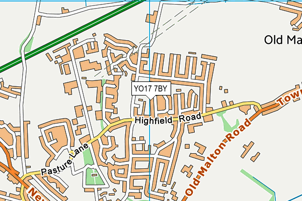 YO17 7BY map - OS VectorMap District (Ordnance Survey)