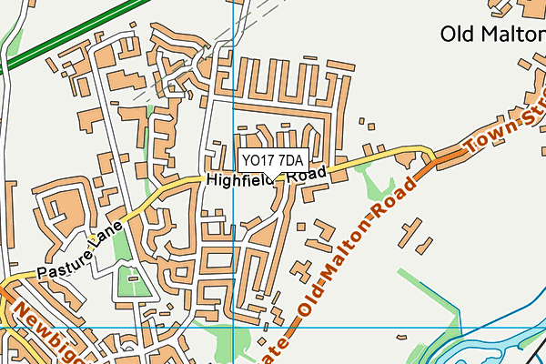 YO17 7DA map - OS VectorMap District (Ordnance Survey)