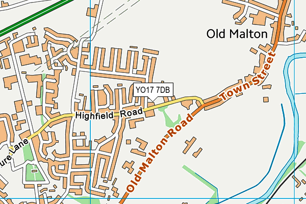 Malton Primary Academy map (YO17 7DB) - OS VectorMap District (Ordnance Survey)