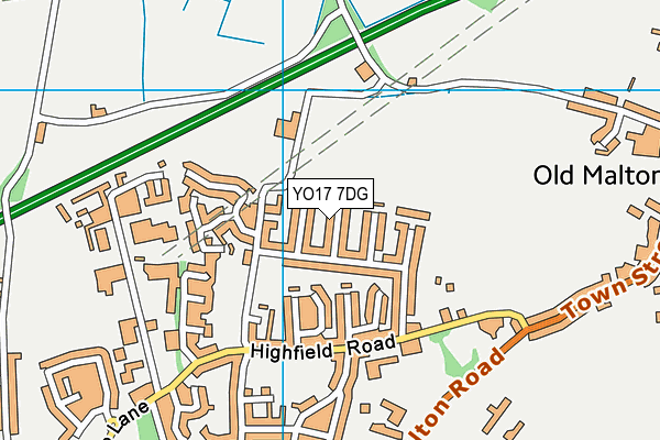 YO17 7DG map - OS VectorMap District (Ordnance Survey)