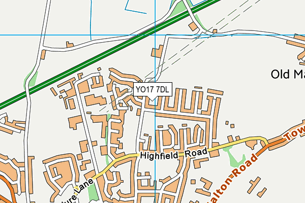 YO17 7DL map - OS VectorMap District (Ordnance Survey)