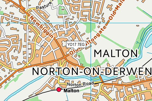 Malton Squash Club map (YO17 7EG) - OS VectorMap District (Ordnance Survey)
