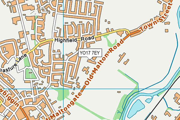 The Gannock map (YO17 7EY) - OS VectorMap District (Ordnance Survey)