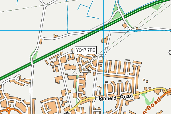 YO17 7FE map - OS VectorMap District (Ordnance Survey)