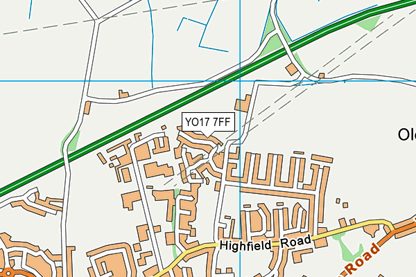 YO17 7FF map - OS VectorMap District (Ordnance Survey)