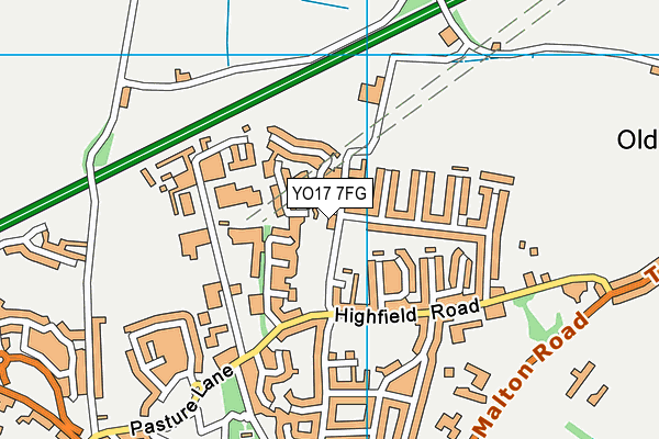 YO17 7FG map - OS VectorMap District (Ordnance Survey)