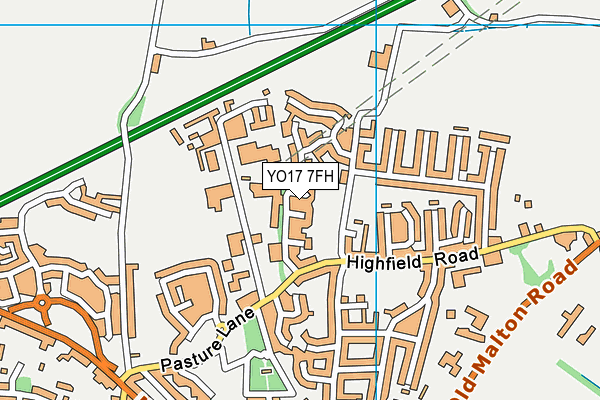 YO17 7FH map - OS VectorMap District (Ordnance Survey)