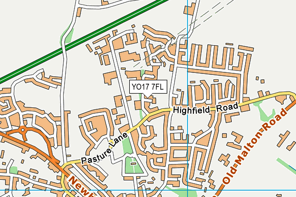 YO17 7FL map - OS VectorMap District (Ordnance Survey)