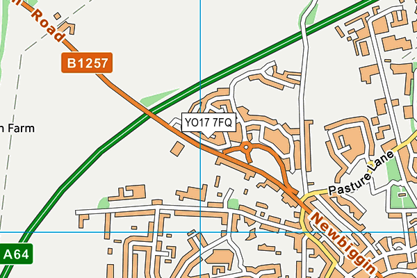 YO17 7FQ map - OS VectorMap District (Ordnance Survey)
