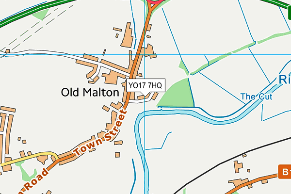 Old Malton (Closed) map (YO17 7HQ) - OS VectorMap District (Ordnance Survey)