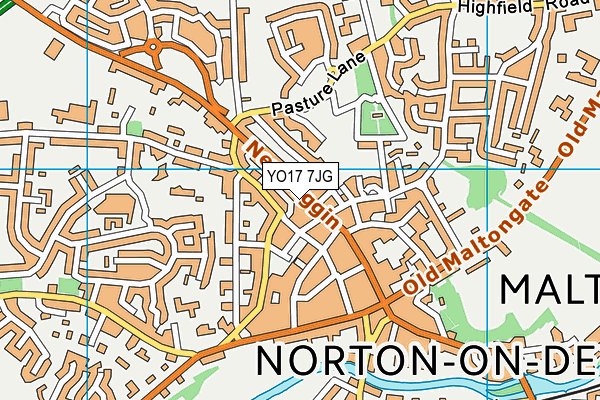 YO17 7JG map - OS VectorMap District (Ordnance Survey)