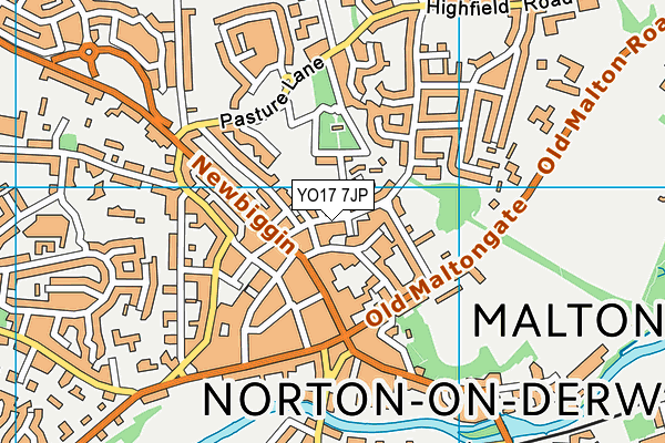 YO17 7JP map - OS VectorMap District (Ordnance Survey)