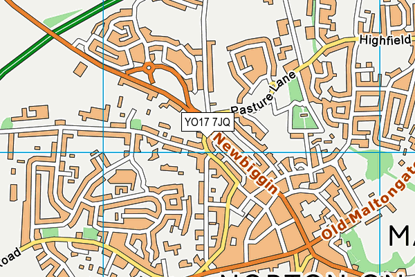 YO17 7JQ map - OS VectorMap District (Ordnance Survey)