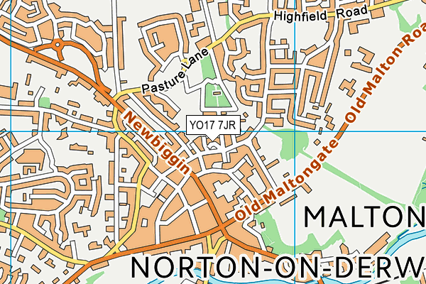 YO17 7JR map - OS VectorMap District (Ordnance Survey)